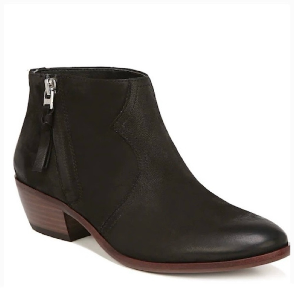 Sam Edelman Pete black leather ankle booties size 8 M